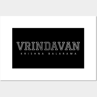 Vrindavan Krishna Balaram College design Posters and Art